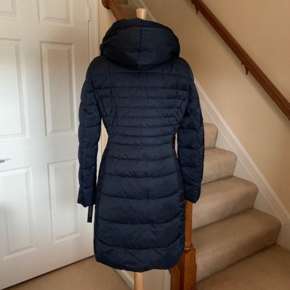 NWT Tahari Zip-Up Bib Down Puffer Jacket, Galaxy - Picture 7 of 8